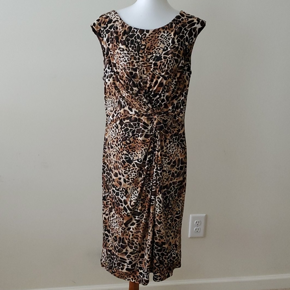 Evan Picone animal print dress size 16